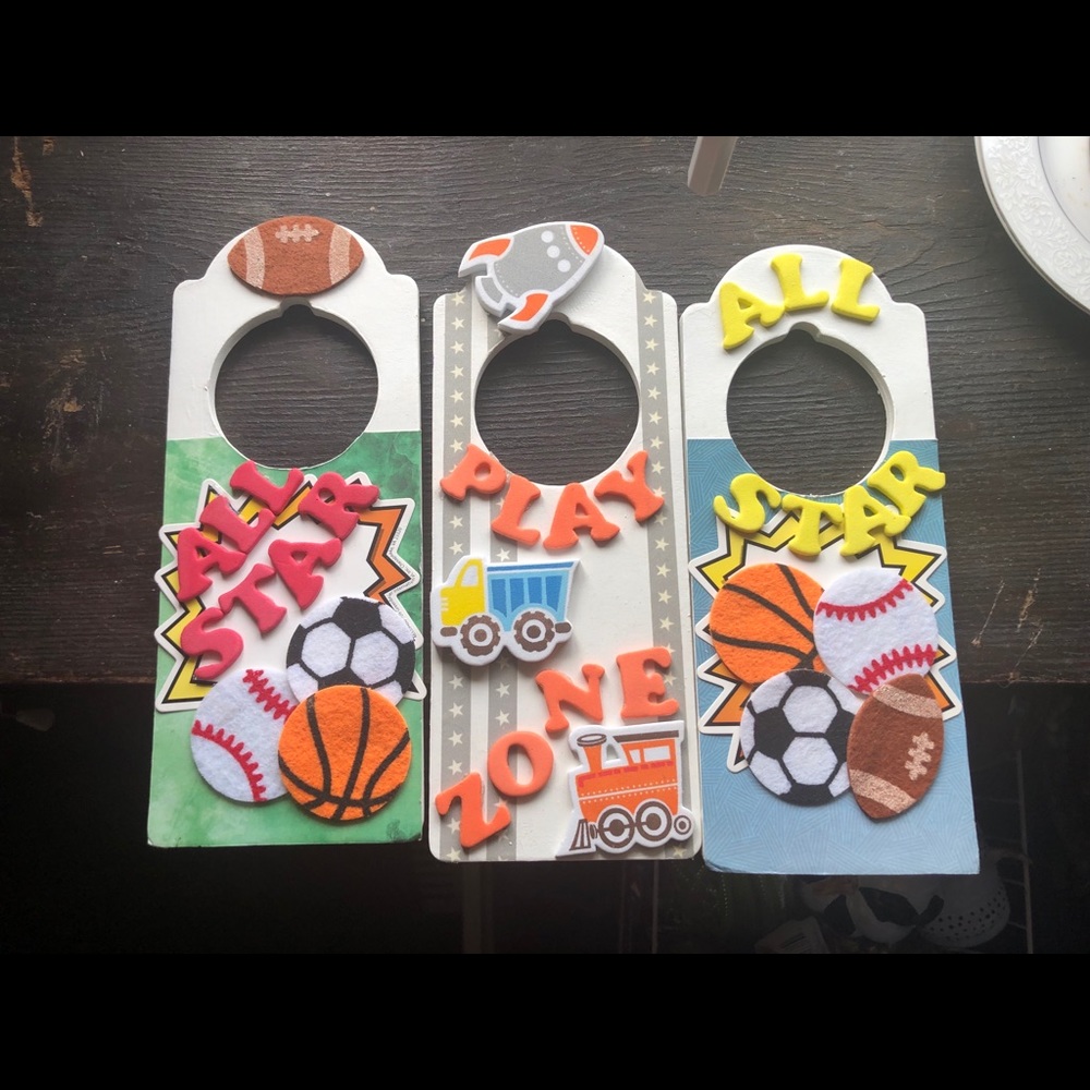 Hand made door hangers